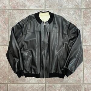 Vintage 1970s black leather jacket